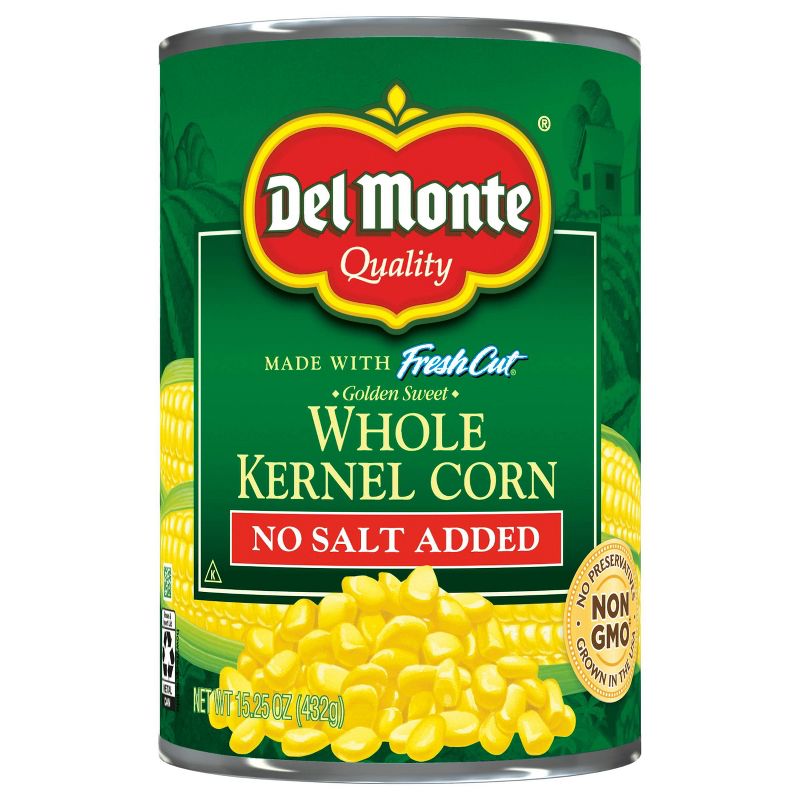 Del Monte No Salt Added Golden Sweet Whole Kernel Corn - 15.25oz, 3 of 6