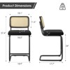CAVINAS Set of 2 PU Leather Bar Stools,Counter Height Barstools with Rattan Back,Armless Bar Chairs for Home Pub & Kitchen Island - 3 of 4
