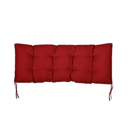 60" x 19" x 3" Sunbrella Canvas Tufted Outdoor Bench Cushion Jockey Red - Sorra Home