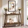 Lantine 41.3" Solid Wood Console Table, 2-Tier Farmhouse Entryway Table, Behind Couch Sofa Table for Living Room, Hallway, Foyer - 4 of 4