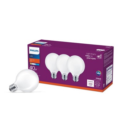 Philips Basic G25 40W Frosted E26 2700K LED Light Bub T20 Soft White