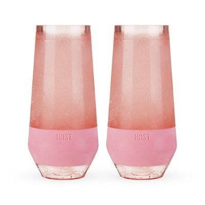 Host Wine Freeze Double-walled Stemmed Wine Glasses Freezer Cooling Cups  With Active Cooling Gel, 6.5oz Plastic Tumblers, Tinted, Set Of 4,  Multicolor : Target