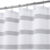 Striped Shower Curtain Waffle Weave Textured Shower Curtain - 2 of 4