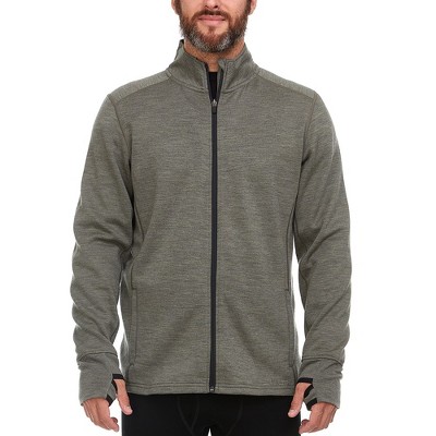 Minus33 Merino Wool Expedition - Men's Wool Full Zip Wilderness Granite  Green L