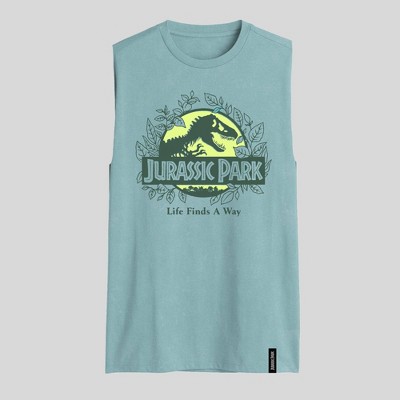 Men's Jurassic Park Graphic Tank Top - Light Blue
