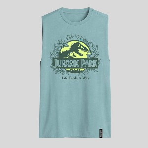 Men's Jurassic Park Graphic Tank Top - Light Blue - 1 of 3