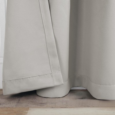 Chrome Solid Blackout Grommet Curtain Panels, 52" x 108" Set of 2