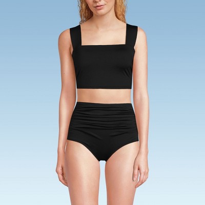 Lands' End Women's Square Neck Midkini Swimsuit Top
