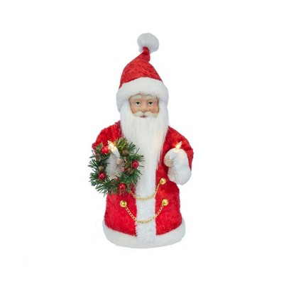 Kurt S. Adler 10-Light Santa Treetop, 10"