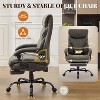 Ergonomic Office Chair for Home Office, High Back Executive Desk Chair, Retractable Footrest & Wide Seat – Heavy-Duty Swivel Computer Chair - 2 of 4