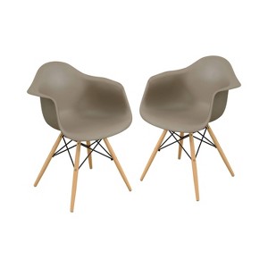 Set of 2 Harlan Contemporary Accent Chairs Light Brown - ioHOMES, Brown Brown