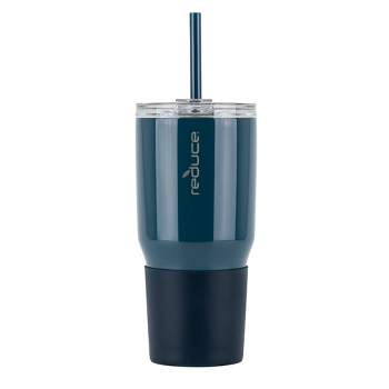 Reduce Cold1 34oz Insulated Stainless Steel Straw Tumbler with Silicone Grip Dark Web