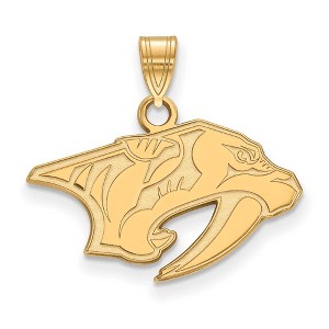 Black Bow Jewelry 14k Yellow Gold Nashville Predators NHL Small Pendant - 1 of 3