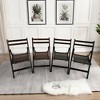 Gulches Slatted Wood Folding Chairs ¨C Set of 2/4, Fully Assembled, 220LBS Capacity for Indoor/Outdoor Events & Home Use - 3 of 4