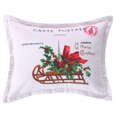 Yuletide Carte Postal Decorative Pillow Red - Levtex Home