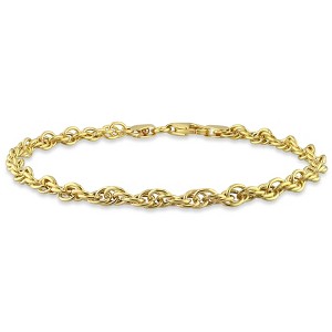 EVERLY JEWELRY |3.7mm Singapore Chain Bracelet in Silver - Multiple Metal Color Options - 1 of 4
