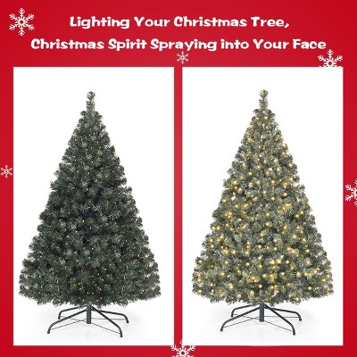 4.5' White Pre-lit Full Artificial Christmas Tree with LED Lights