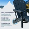 Trapper’s Peak Adjustable Folding Adirondack Chair with Footrest and Backrest, Blue – Outdoor Lounge Seat for Patio and Deck Furniture - 3 of 4