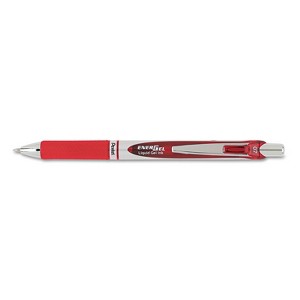 Pentel EnerGel RTX Retractable Liquid Gel Pen .7mm Black/Gray Barrel Red Ink BL77B - 1 of 4