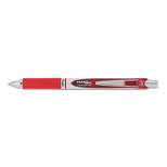 Pentel EnerGel RTX Retractable Liquid Gel Pen .7mm Black/Gray Barrel Red Ink BL77B
