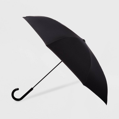 Compact Black and Gray Automatic Reverse Close Umbrella