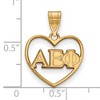 Black Bow Jewelry 14k Yellow Gold Plated Sterling Silver Alpha Epsilon Phi Greek Life Pendant - 2 of 3