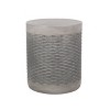 CAVINAS Modern Round Concrete Patio Table,15.75" Lightweight Outdoor Side Table with Basket Weave Design,Perfect End Table,for Garden,Natural - 2 of 4
