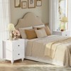 Besiost Wooden Nightstand with Charging Station, Storage Dresser with 2 Drawers - 2 of 4