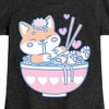 Girls' - Instant Message - Kawaii Shiba Inu Ramen Fitted Short Sleeve Graphic T-Shirt - 2 of 4