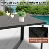 EAGLE PEAK Urban Slate Modern Outdoor Coffee Table, Weather-Resistant Steel Accent Patio Table - 4 of 4