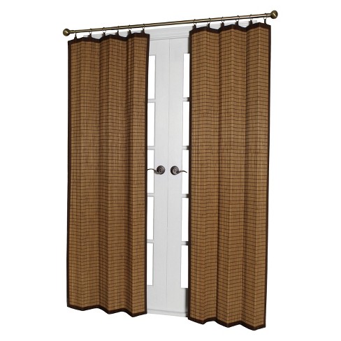 light brown sheer curtain panels