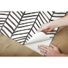 RoomMates Cat Coquillette Herringbone Peel and Stick Wallpaper Black: Removable, Renter Friendly, Vinyl, 28 Sq Ft Coverage - 3 of 4