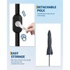 10FT Premium Patio Umbrella, Heavy Duty 8-Rib Steel Frame with Crank & Tilt, UV Protection - 3 of 4