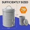 Amici Pet Retro Treats Storage Canister, 72 oz. , Gray - 3 of 4
