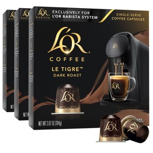 L'OR Le Tigre Dark Roast Blend Coffee Capsules - 30ct - 1 of 4