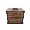 GDFStudio Aido Outdoor 50,000 BTU Lightweight Concrete Rectangular Fire Pit, Brown - 4 of 4