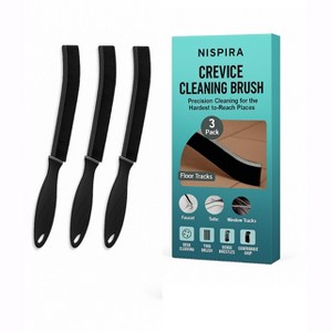 Nispira Crevice Cleaning Brush, Hard Bristle Scrub Brush for Gaps, Bathroom Cleaning Tool for Windows, Faucets, and Corners, 3 Packs - 1 of 4