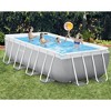 Intex 16 Foot x 42 Inch Frame Rectangular Above Ground Swimming Pool Set with Filter Pump, Ladder, Ground Cloth, Protective Canopy, and Pool Cover - 4 of 4