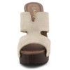 Allegra K Women's Faux Suede Peep Toe Platform Block Heel Slides Sandals - 2 of 4