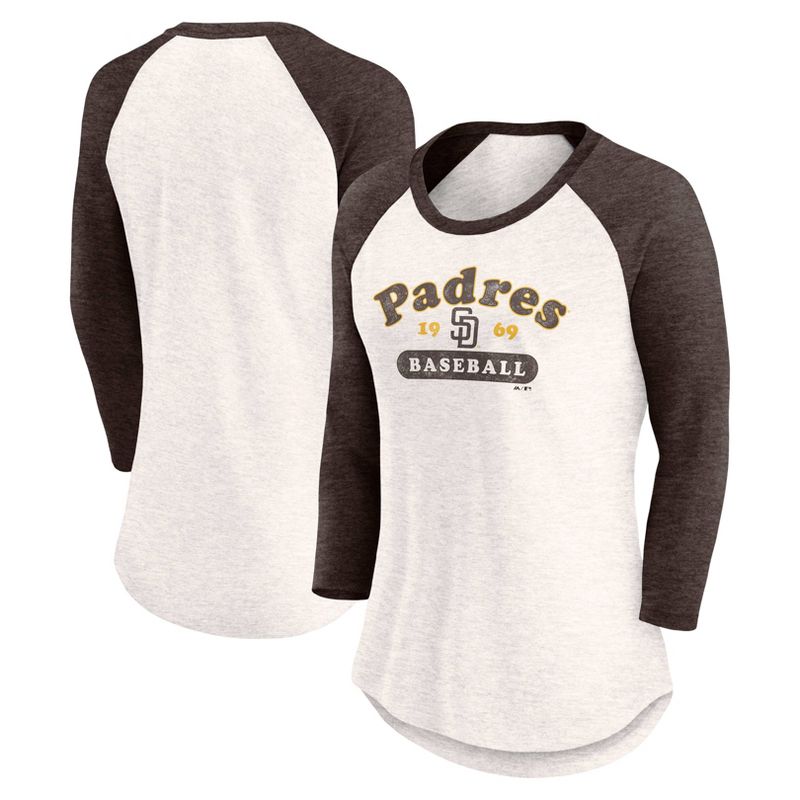 MLB San Diego Padres Women&#39;s 3 Qtr Fashion T-Shirt, 1 of 4