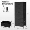 Pellebant Vertical Dresser for Bedroom 6 drawer Storage Tower Steel Frame Wood Top Easy Pull Non-woven Fabrics Drawer - 2 of 4