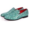 Santimon Mens Glitter Loafers Slip-On Dress Shoes – Sparkly Tuxedo & Suit Shoes for Weddings, Parties, and Formal Events - 2 of 4