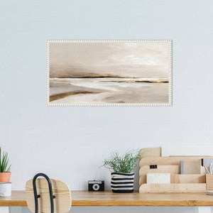 Amanti Art 27"x14" Golden Prairie Landscape by Jacob Q Framed Canvas Wall Art Print - 1 of 4