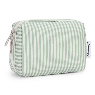 Narwey Small Striped Makeup Bag for Purse Mini Cosmetic Bag
