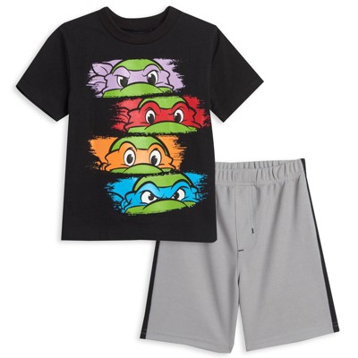 Teenage Mutant Ninja Turtles Leonardo Michelangelo Raphael Little Boys 4  Pack T-Shirts Blue/Purple/Orange/Gray 7-8