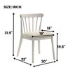 Kumasinova 2 Pcs Rustic Dining Chairs with Soft Cushion,Vintage Side Chairs for Kitchen & Dining Room,Rubberwood Armless Chair with 250lbs Max - 3 of 4