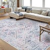 Acekool 6x9 Vintage Washable Rug – Soft Low-Pile Abstract Design, Non-Slip & Kid-Friendly for Living Room, Bedroom - 3 of 4