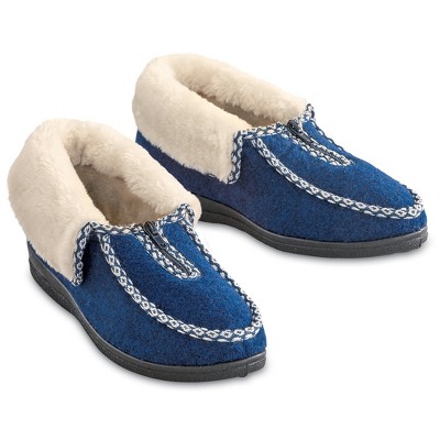 Collections Etc Zip Front Plush Slippers