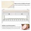 CAVINAS Modern Shoe Bench Rack with Cushioned Seat & Drawers,Solid Wood Cabinet Storage Bench for Entryway,Living Room - 3 of 4
