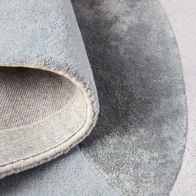 Oslo 8' x 10' Beige Blue Grey Abstract Wool Area Rug